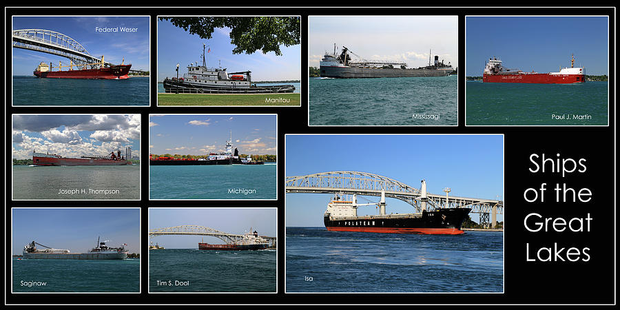 Great Lakes Ships 8 H Photograph by Mary Bedy