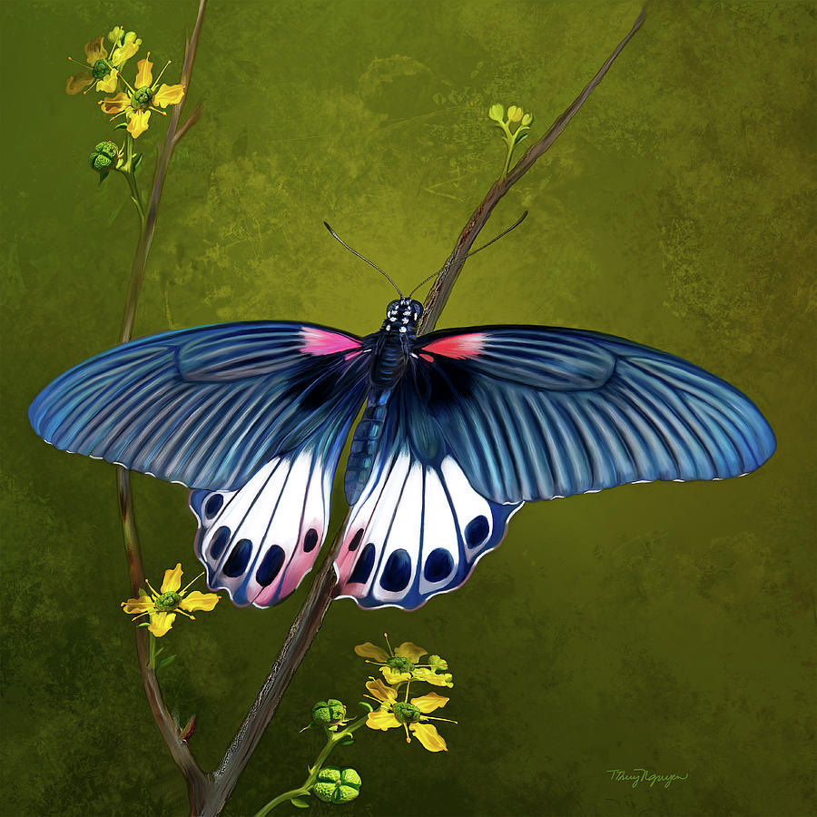 Great Mormon butterfly Digital Art by Thanh Thuy Nguyen