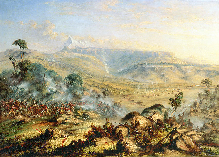 Landscape Painting - Great Peak of the Amatola-British-Kaffraria  by Thomas Baines