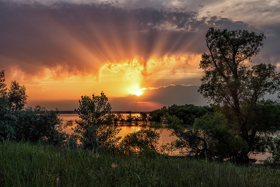 Great Plains Spectacular Sunset Photograph by Tony Hake