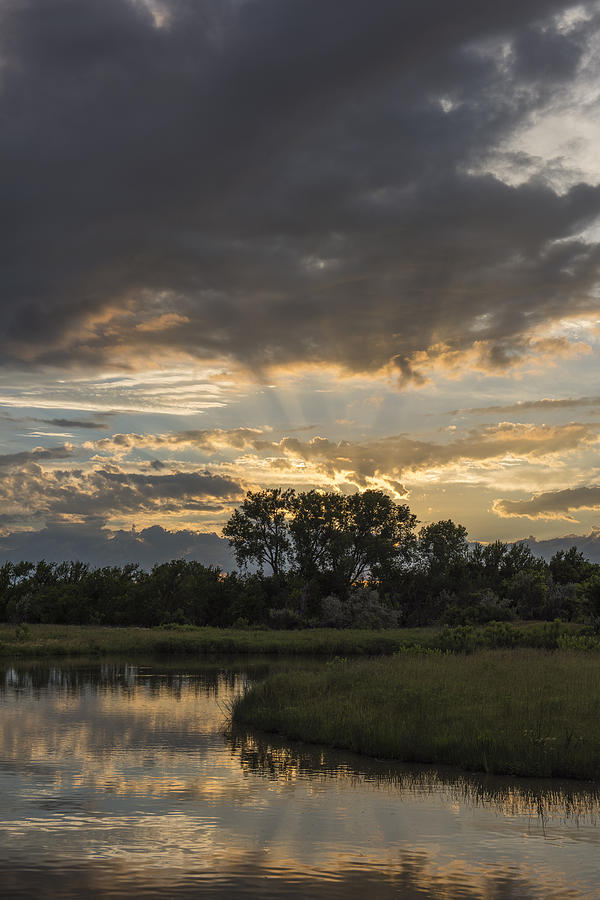 Great Plains Wetland Sunset 2 Photograph by David Drew