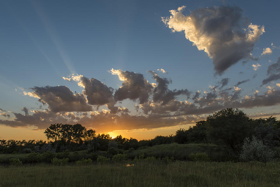 Great Plains Wetland Sunset Photograph by David Drew