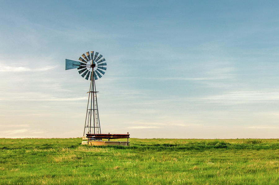 Great Plains Windmill Photograph by Todd Klassy