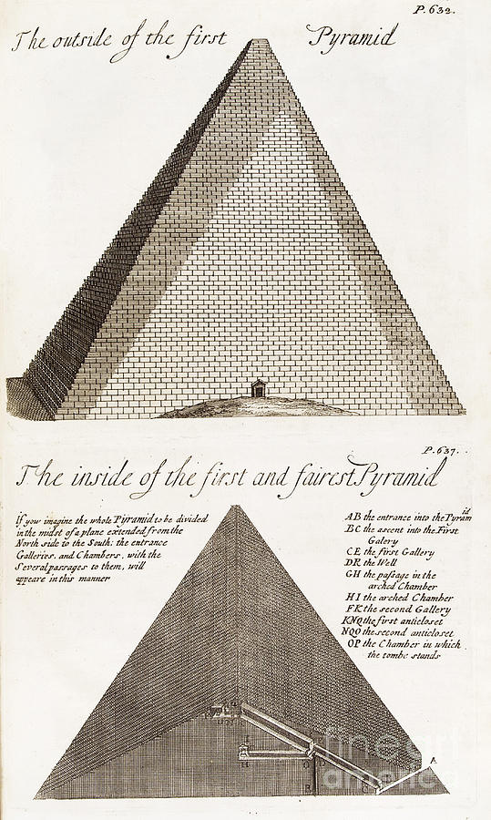 Great Pyramid At Giza, Egypt, 1744 Photograph by Wellcome Images