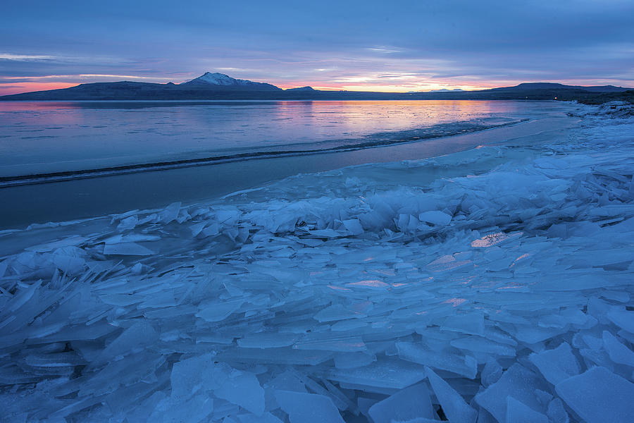 Great Salt Lake Ice Sheets Photograph by Ryan Moyer