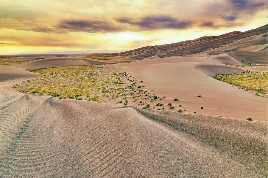 Great Sand Dunes Sunset - Colorado - Landscape Photograph by Jason Politte