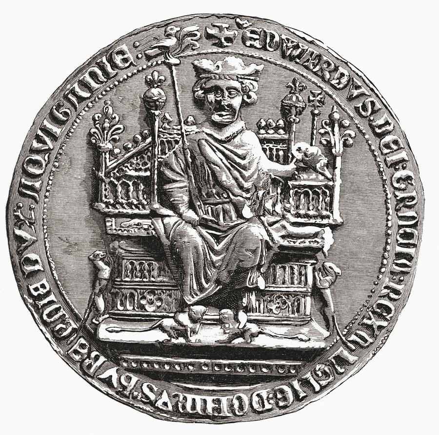 Great Seal Of Edward I, 1239 To 1307 Drawing by Vintage Design Pics ...