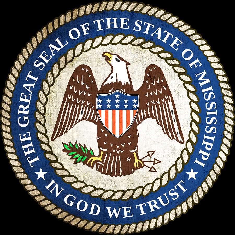 Device Photograph - Great Seal of the State of Mississippi by Mountain Dreams