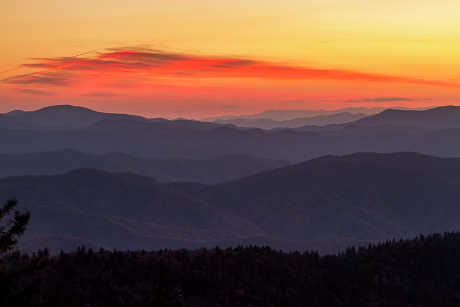 Great Smoky Mountain Sunrise Photograph by Teri Virbickis