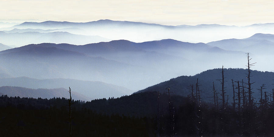 Great Smoky Mountain Vista Panorama Photograph by Randall Nyhof