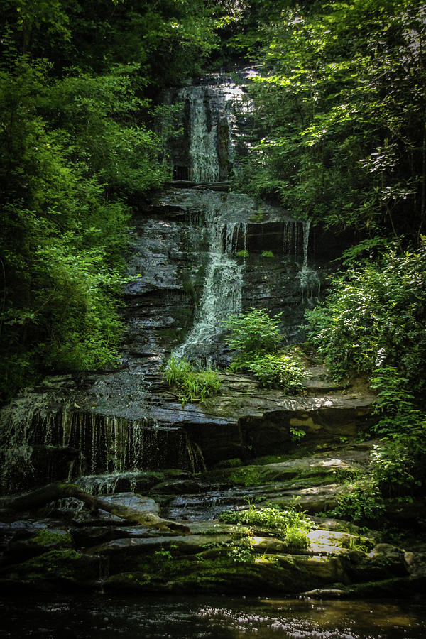 Great Smoky Mountain waterfall Photograph by Kelly Kennon