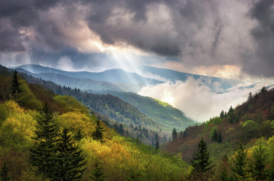 Mountain Photograph - Great Smoky Mountains National Park Scenic Landscape Gatlinburg TN by Dave Allen