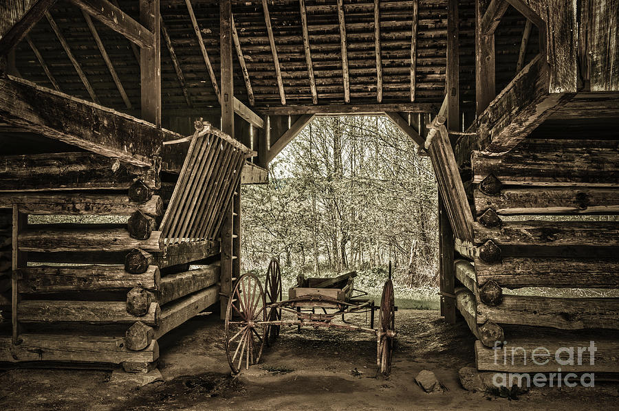 Mountain Photograph - Great Smoky Mountains National Park, Tennessee - Broken wagon. Cades Cove by Stefano Senise