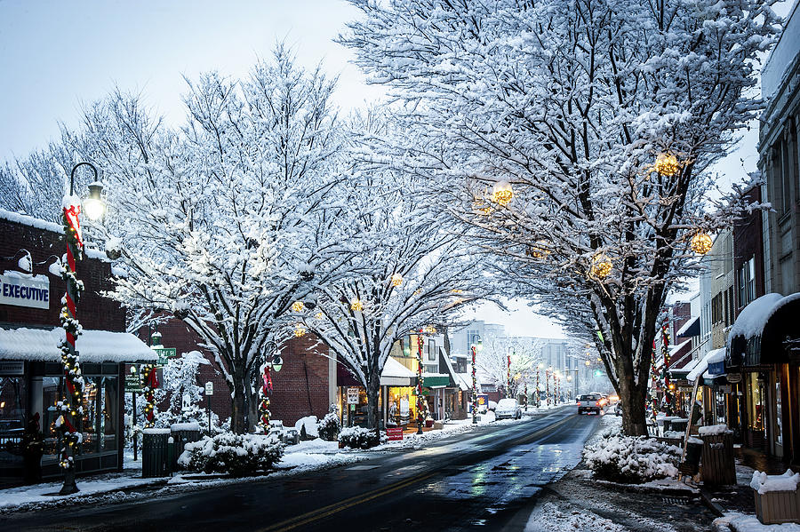 Great Smoky Mountains Nc Winter In Waynesville Photograph