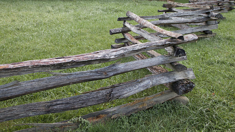 Great Smoky Mountains Stacked Fence Photograph by Scott Slone