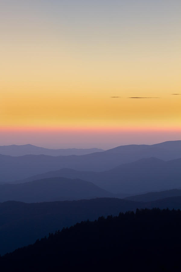 Great Smoky Mountains Sunset from Climgmans Dome Photograph by Pierre Leclerc Photography