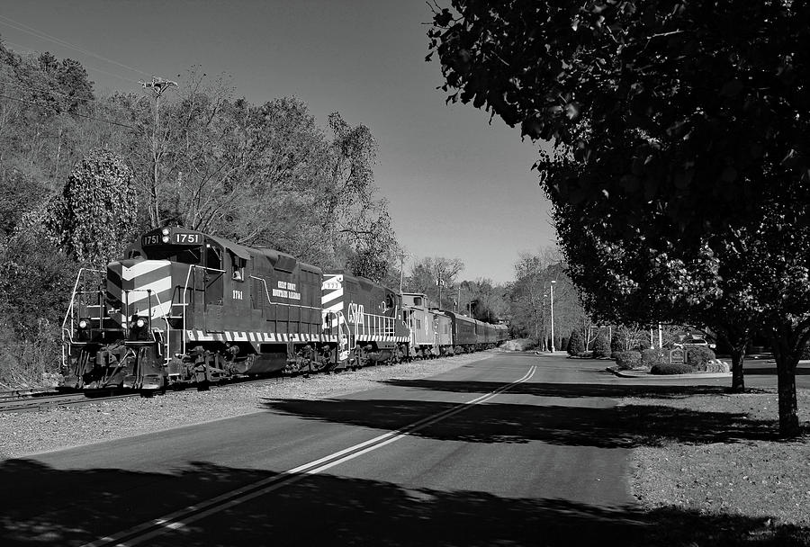 Great Smoky Muontains Railroad 2014 Z B W Photograph by Joseph C Hinson