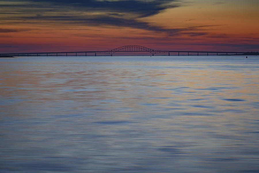Sunset Photograph - Great South Bay and Robert Moses Causeway by Rick Berk