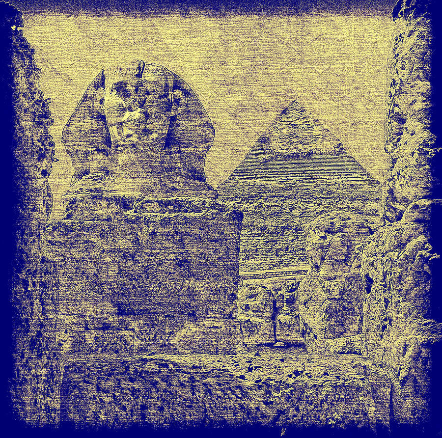 Great Sphinx and Pyramid of Khafre Photograph by Nigel Fletcher-Jones