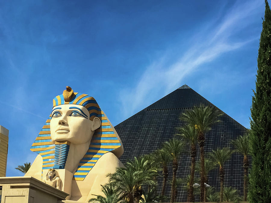 Great Sphinx of Giza at the Luxor Resort - Las Vegas Photograph by Debra Martz