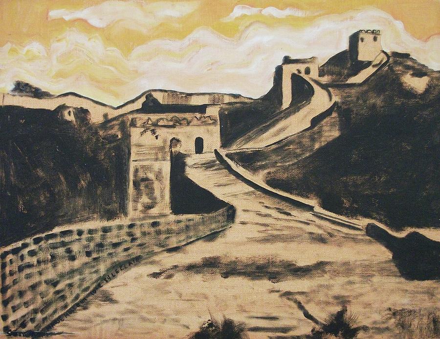 Architecture Painting - Great Wall of China by Suzanne  Marie Leclair