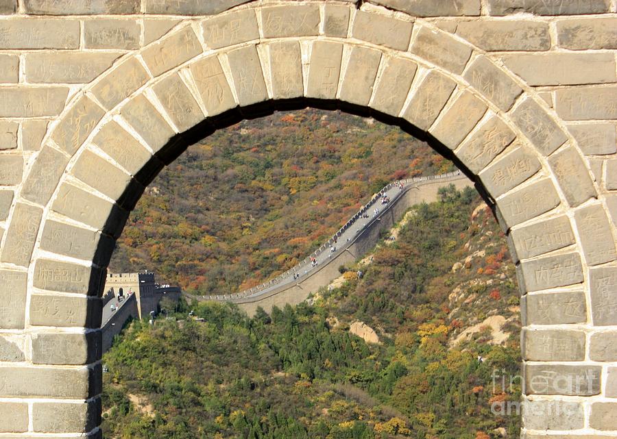 Great Wall through Archway Photograph by Carol Groenen