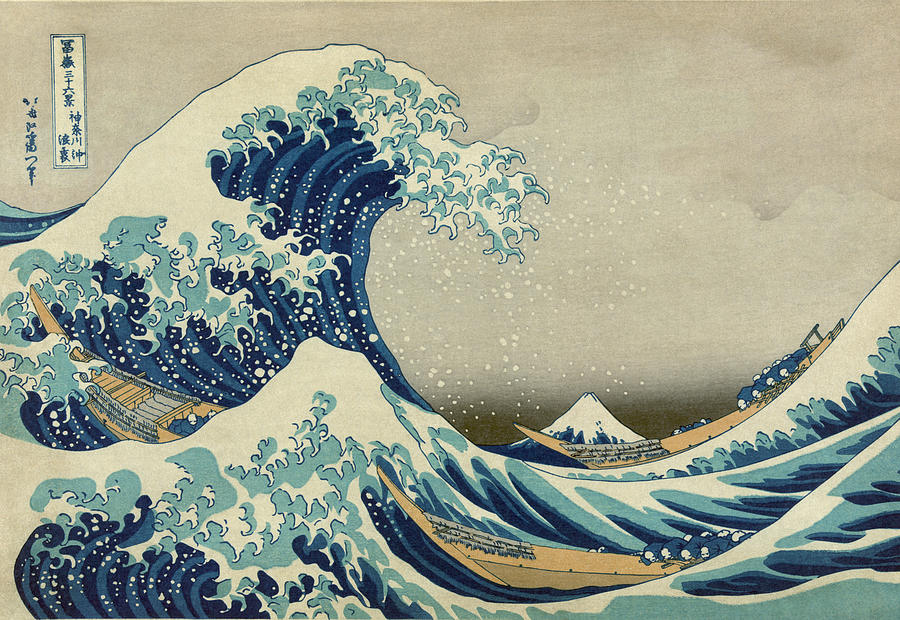 Japan Painting - Great Wave off Kanagawa by    