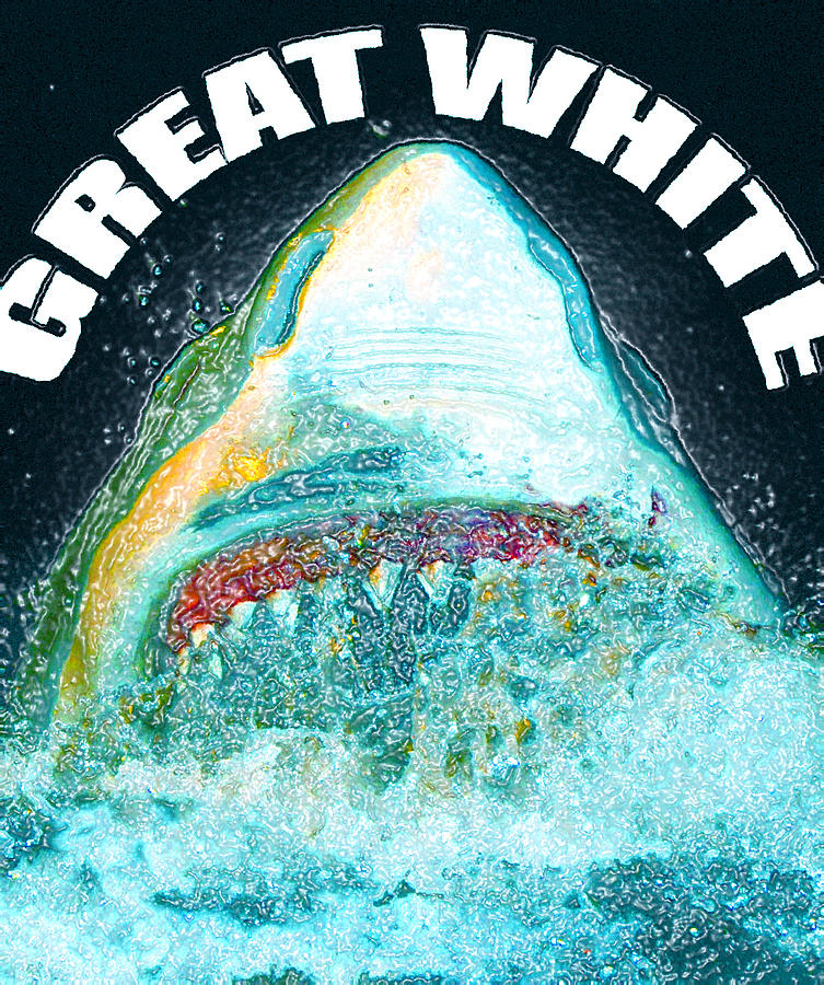 Jaws Painting - Great White by David Lee Thompson