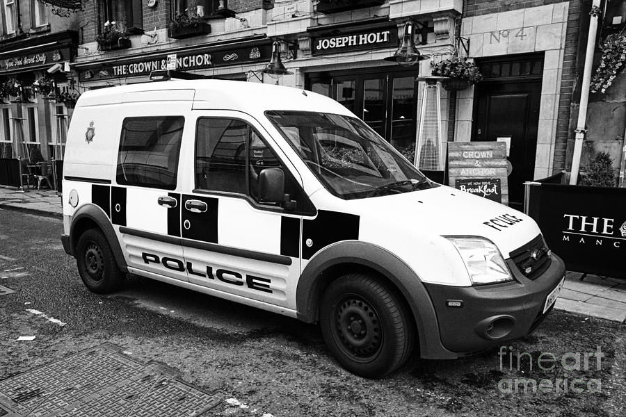 City Photograph - greater Manchester police patrol small van ford transit connect uk by Joe Fox
