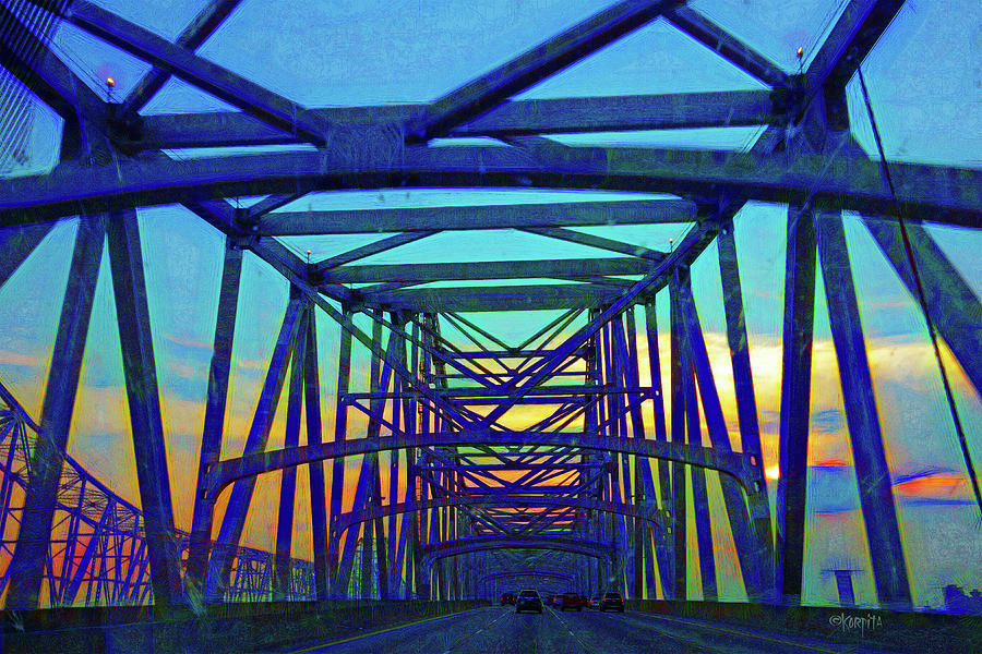 Greater New Orleans Bridge - Sunset by Rebecca Korpita Greater New Orleans Bridge - Sunset by Rebecca Korpita