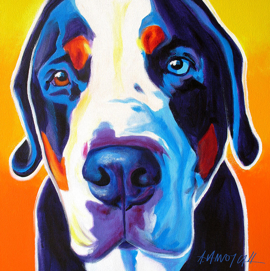 Greater Swiss Mountain Dog - Baron Painting by Dawg Painter
