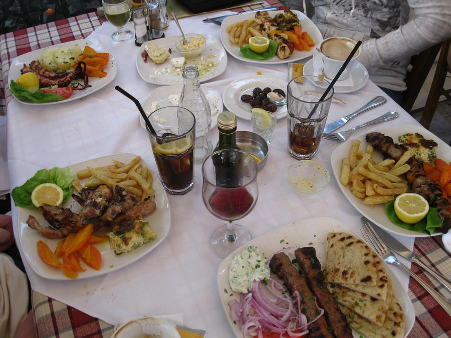 Greece Dinner Photograph by Nick Benton - Fine Art America