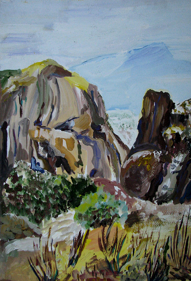 Greece mountains in Meteora Painting by Diana Raycheva - Fine Art America