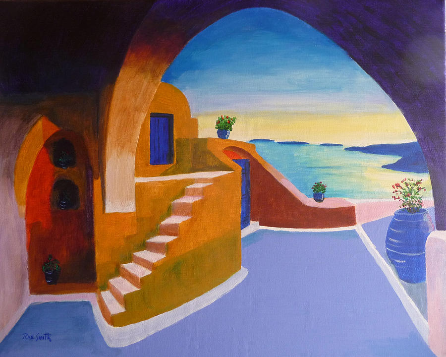 Greece Scene Painting by Rae  Smith