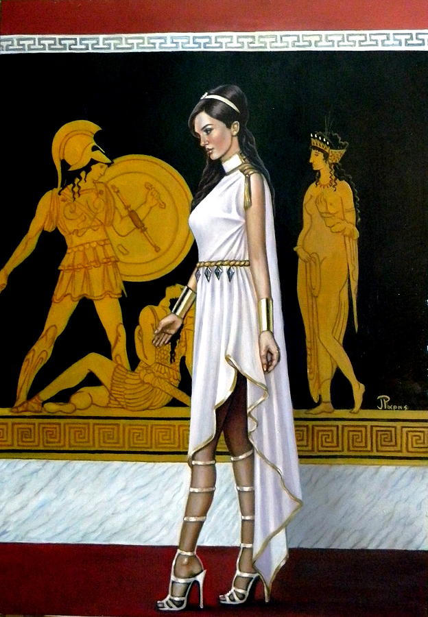 Greek Beauty Painting by Dimitris Papadakis - Pixels