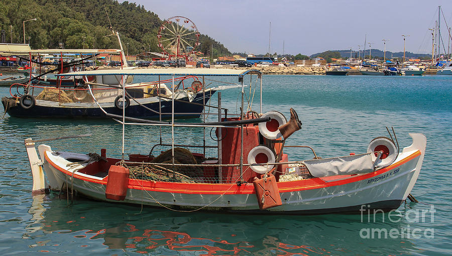 Greek Boat and Boots Photograph by Amy Sorvillo