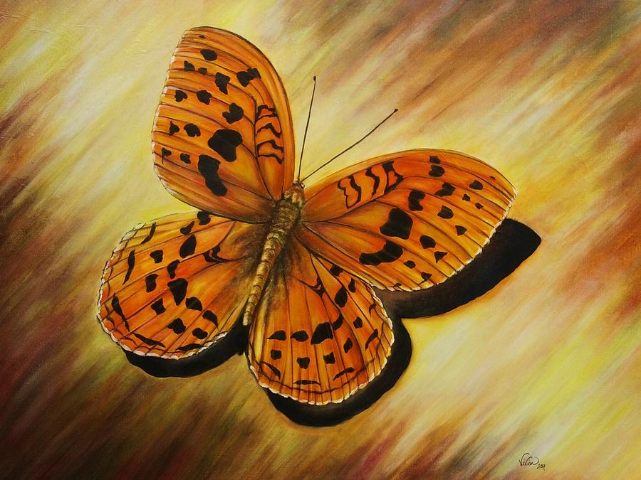 Butterfly Painting - Greek Butterfly by Vivian Casey Fine Art