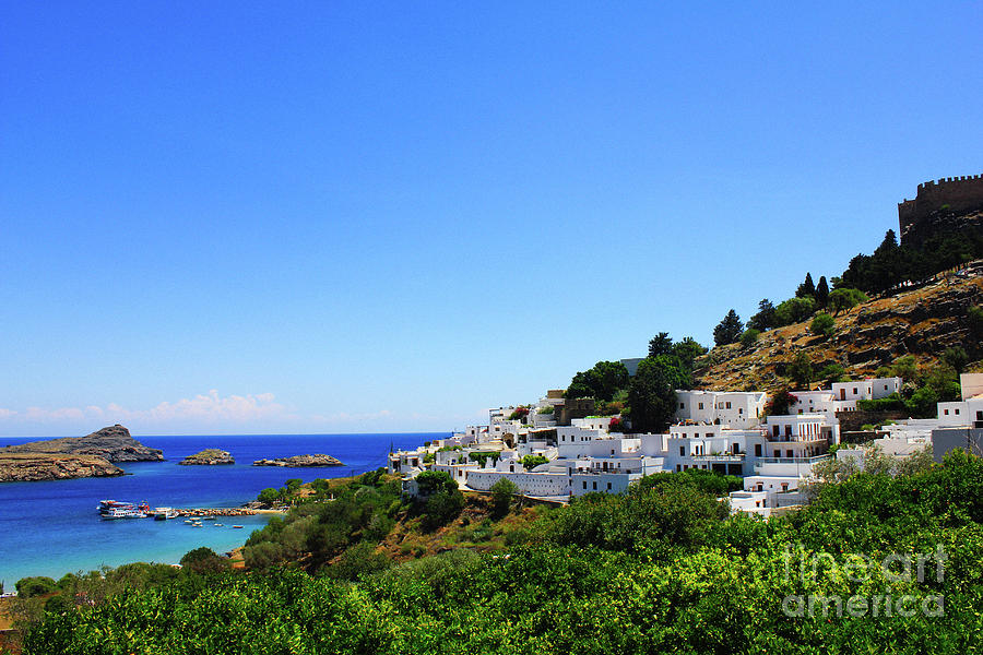 Greek Island Town Photograph by Donna L Munro