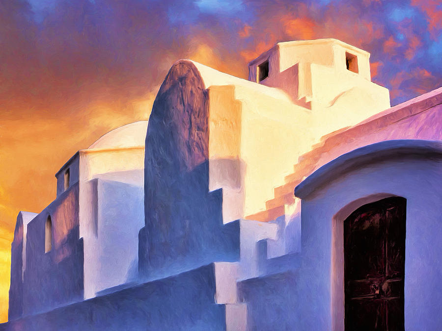Greek Isles Sunrise Painting by Dominic Piperata
