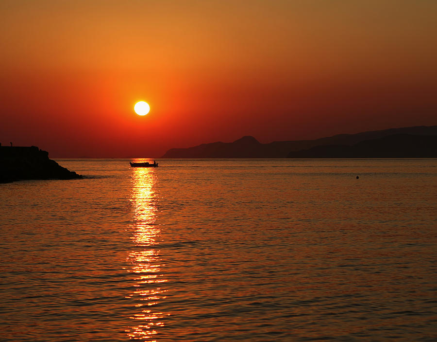 Greek sunrise Photograph by Paul Cowan