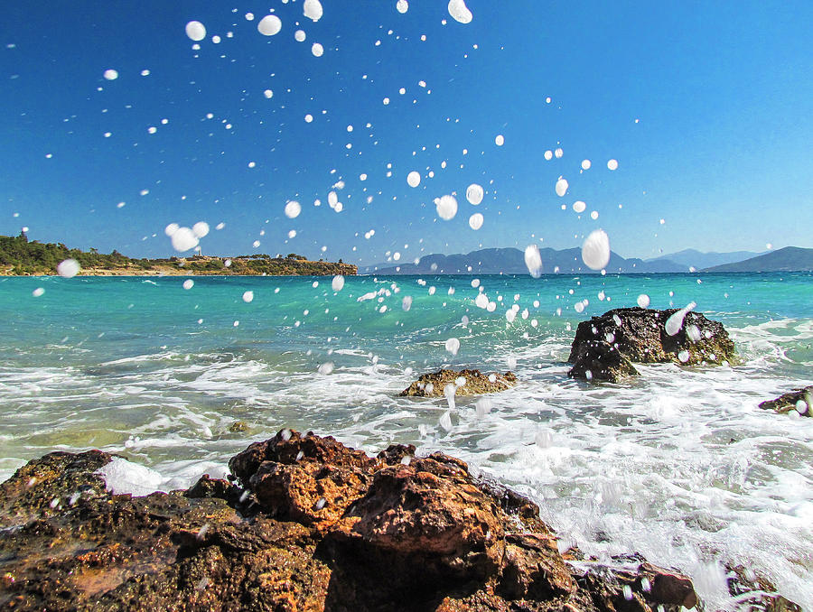 Greek Surf Spray Photograph by Allin Sorenson