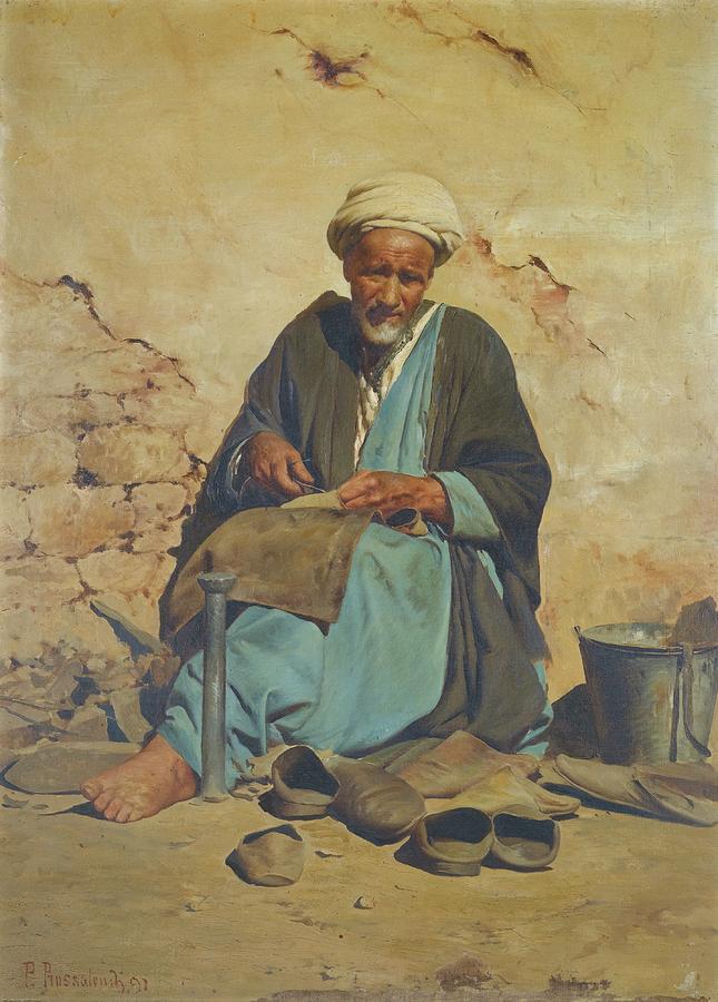 Greek The Arab Cobbler Painting by Eastern Accent 