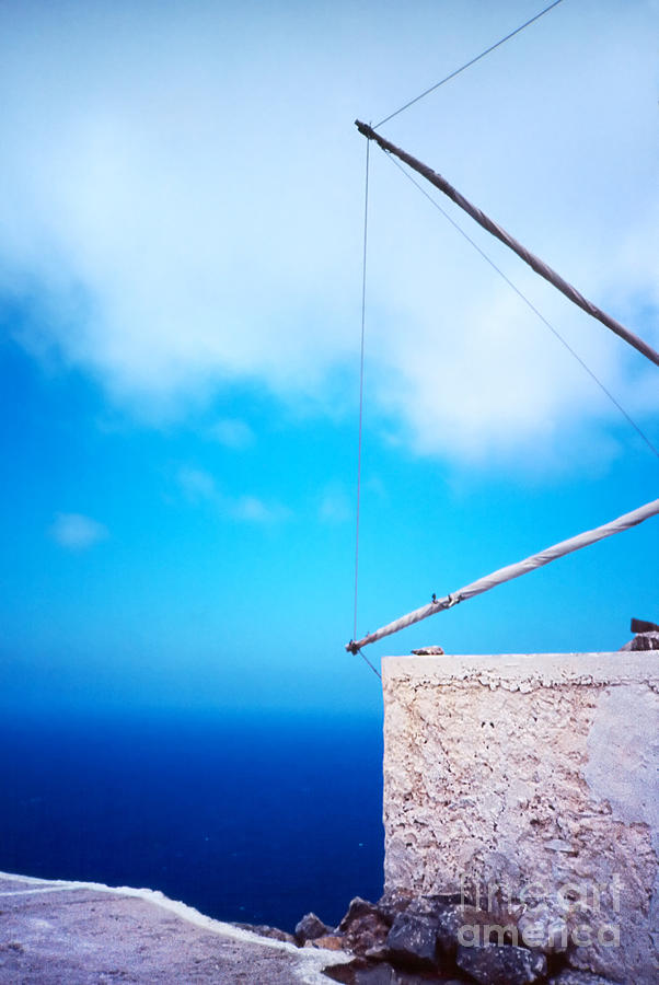 Greek Photograph - Greek windmill by Silvia Ganora