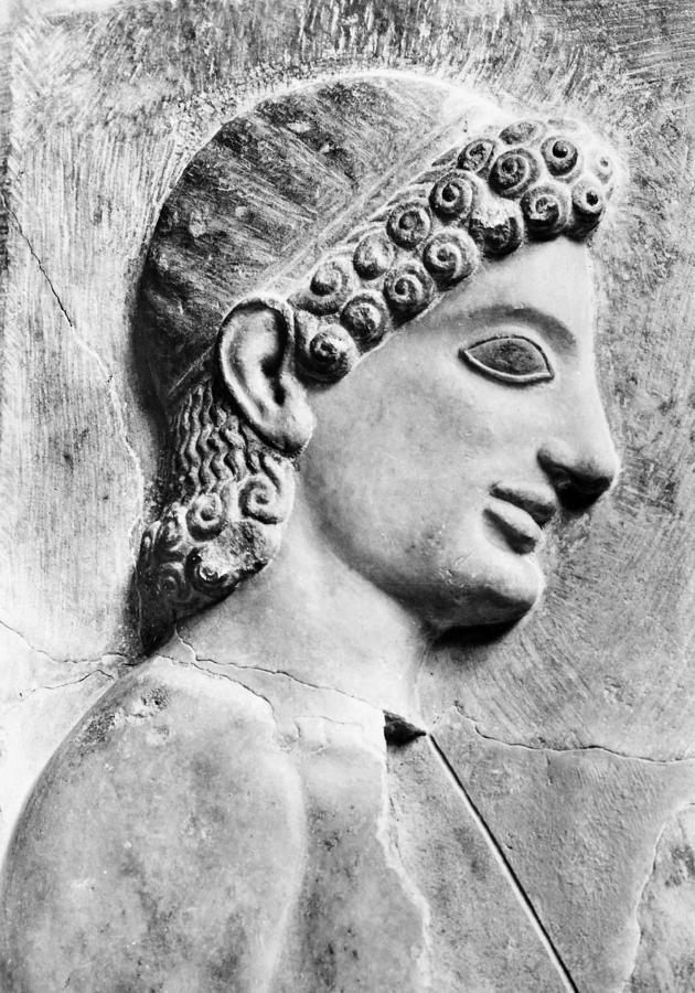 GREEK YOUTH, 540-530 b.c. Photograph by Granger