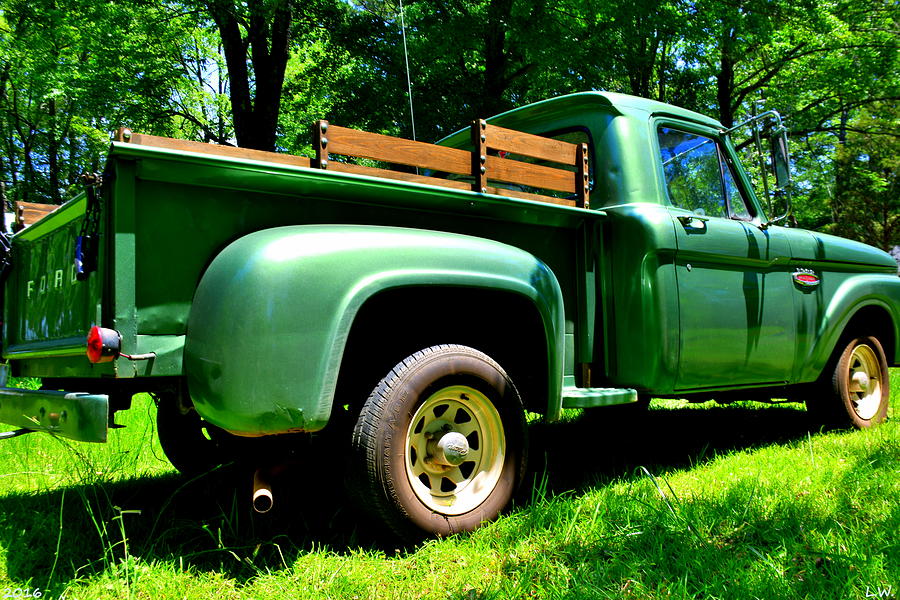 Green 1966 Ford F100 Photograph by Lisa Wooten