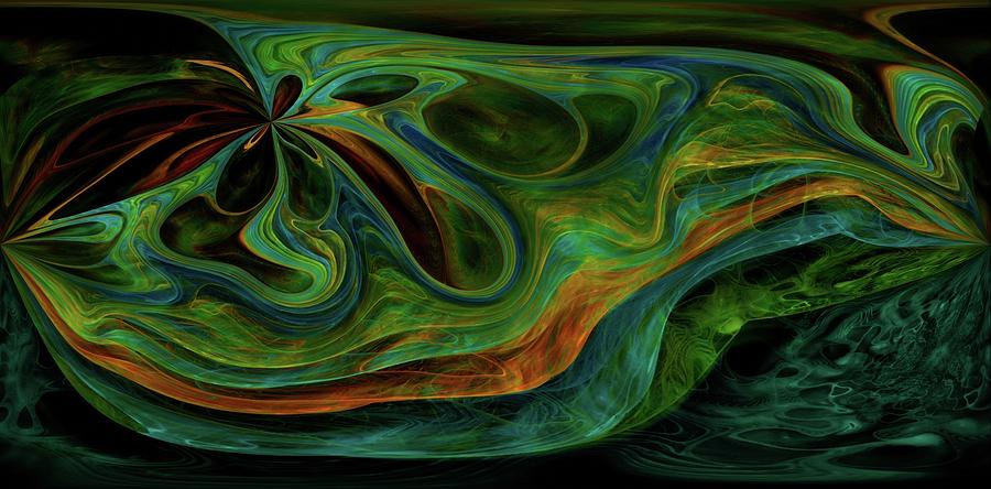 Green abstract 2 Digital Art by Lilia S