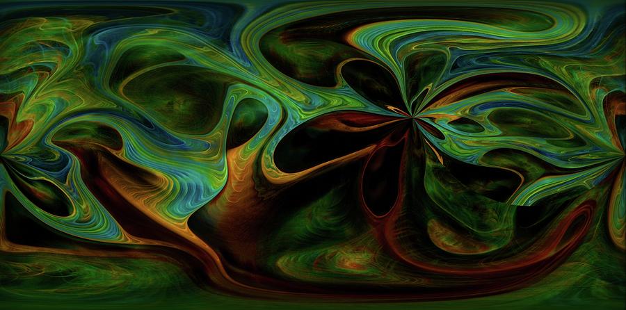Green abstract 3 Digital Art by Lilia S