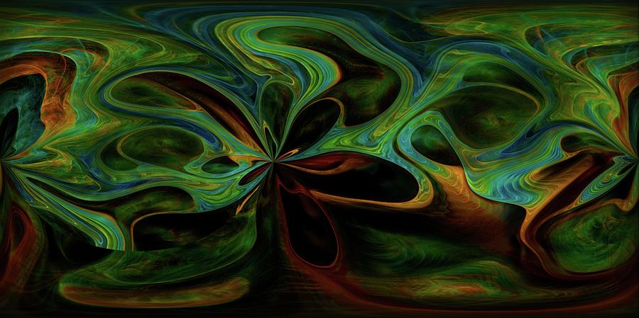 Green abstract 4 Digital Art by Lilia S
