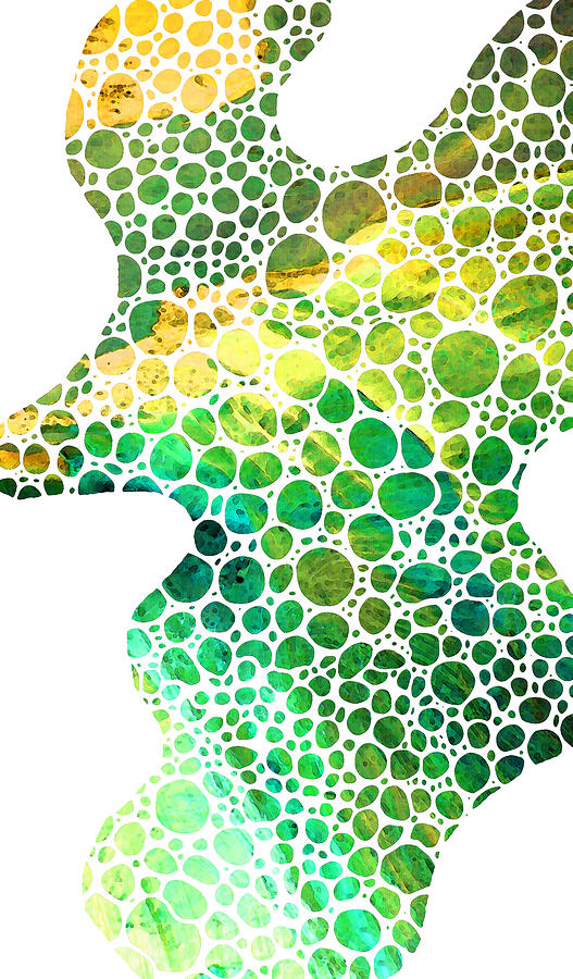 Abstract Painting - Green Abstract Art - Colorforms 4 - Sharon Cummings by Sharon Cummings