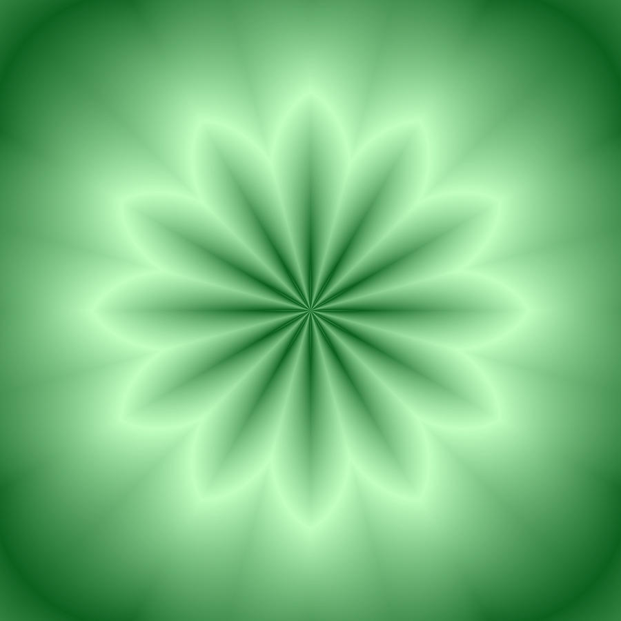 Abstract Photograph - Green Abstract Star by Lena Photo Art